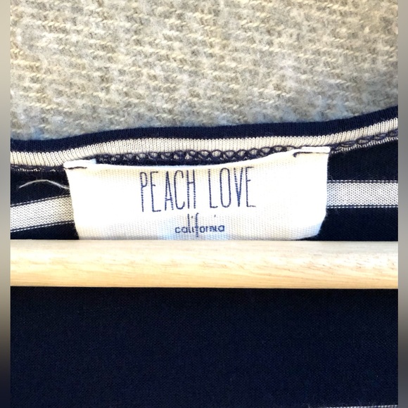 Navy Blue / White Striped Maxi Dress - Picture 4 of 5